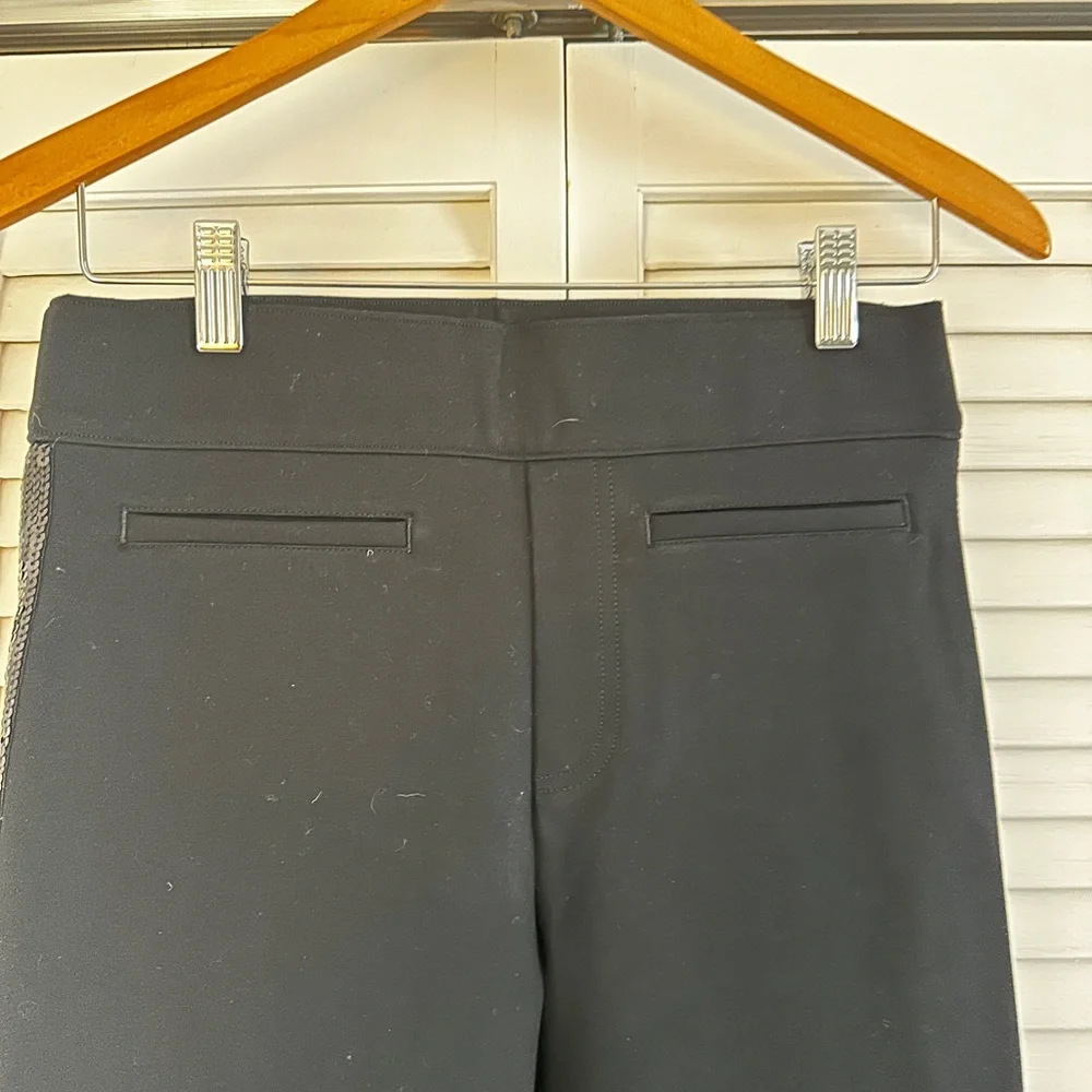 Spanx perfect black pant sequin tuxedo stripe M - Picture 7 of 8